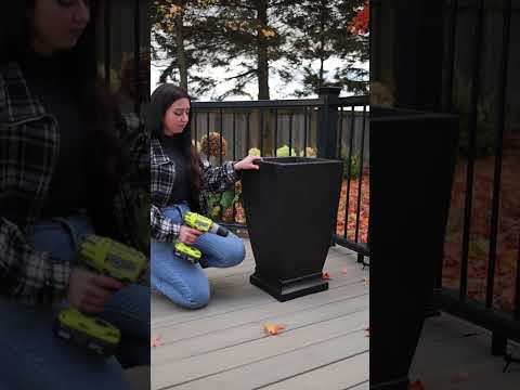 Mayne Caprio 26-Inch Self-Watering Tall Planter (Black)