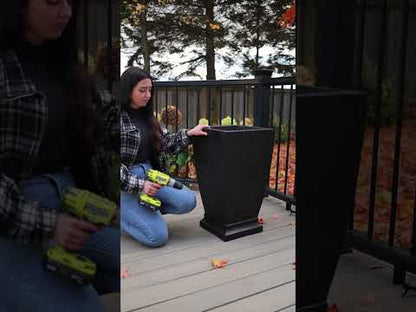 Mayne Caprio 26-Inch Self-Watering Tall Planter (Black)