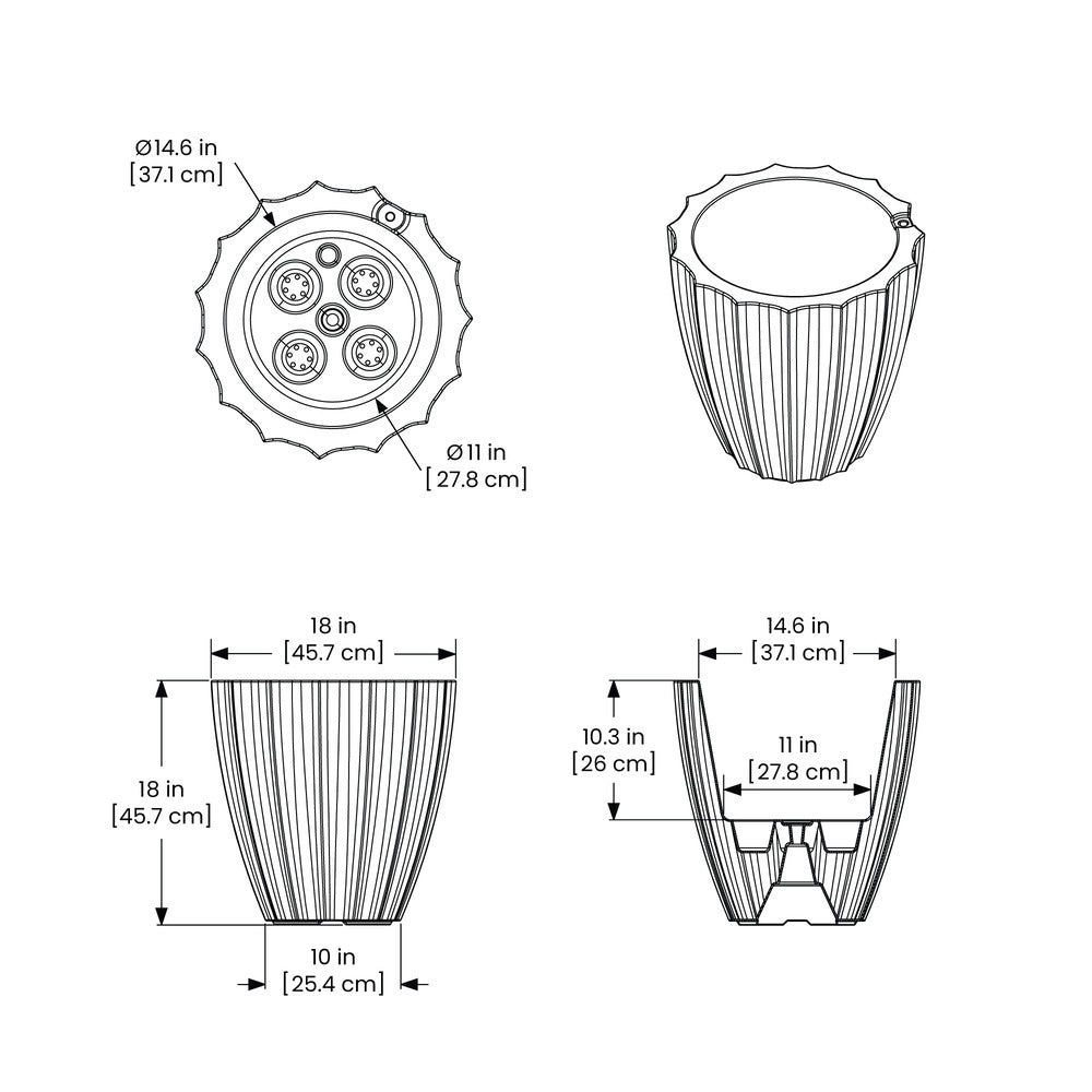 Sedona 18in Round Planter