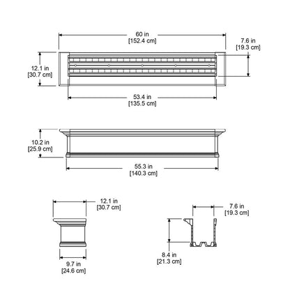 Mayne Yorkshire 5ft Self-Watering Window Box with Steel Wall Mount Brackets