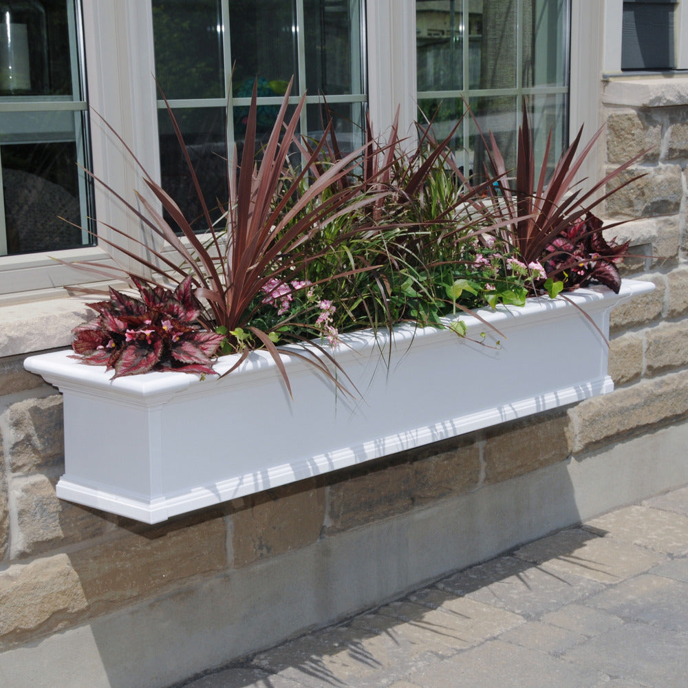 Mayne Yorkshire 5ft Self-Watering Window Box with Steel Wall Mount Brackets