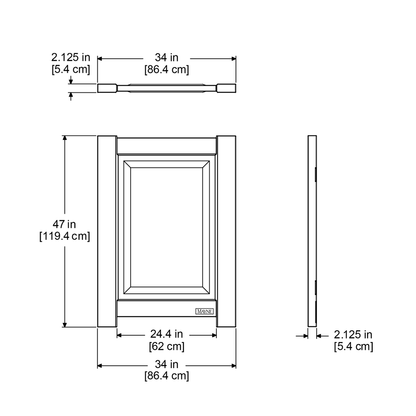 Nantucket Privacy Panel - 34in x 2in x 47in