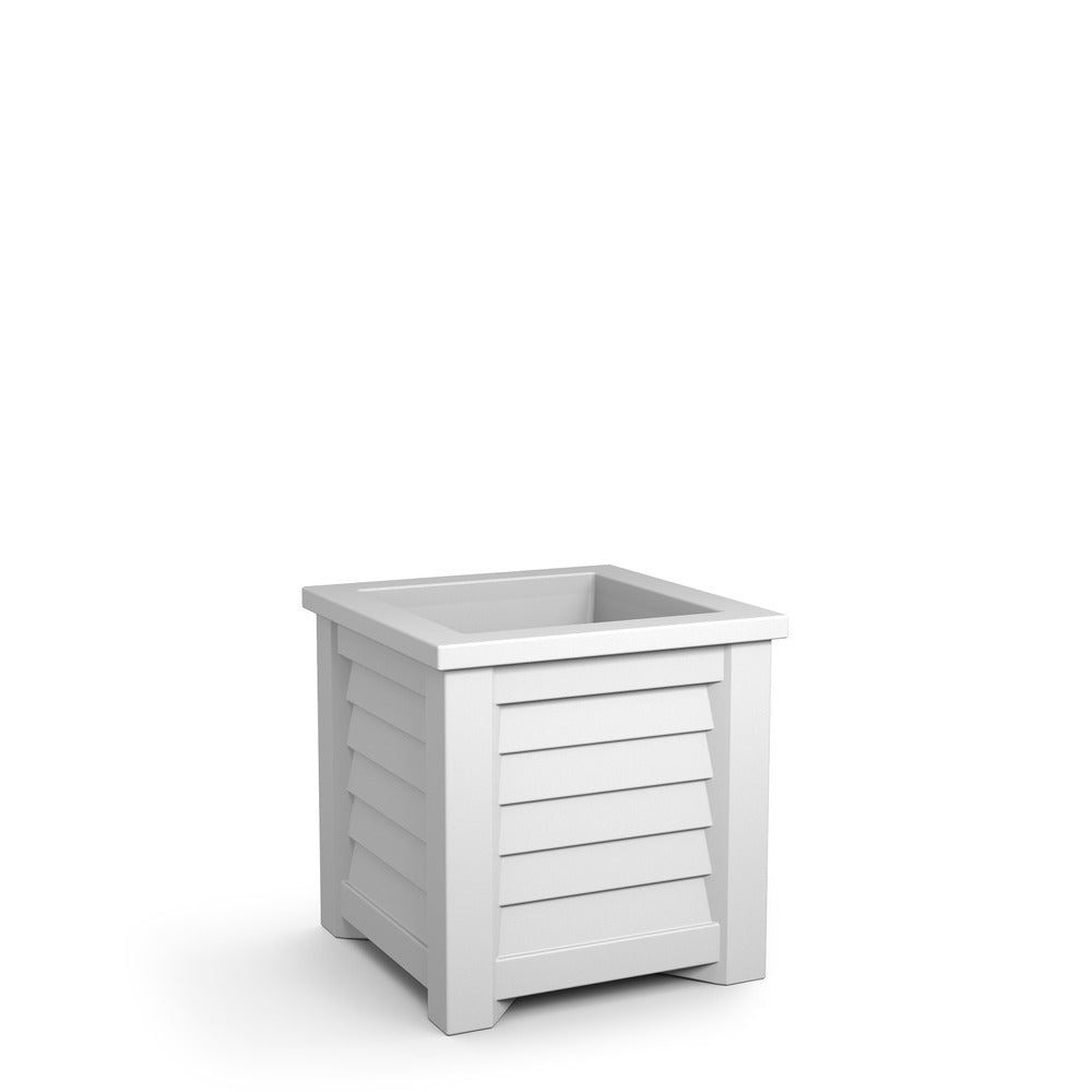 16 square plastic planter Mayne Lakeland 16" x 16" x 16" White Planter