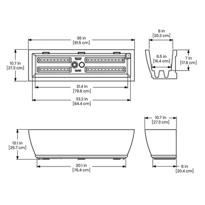 Mayne Acadia 3ft Self-Watering Window Box with Steel Wall Mount Brackets