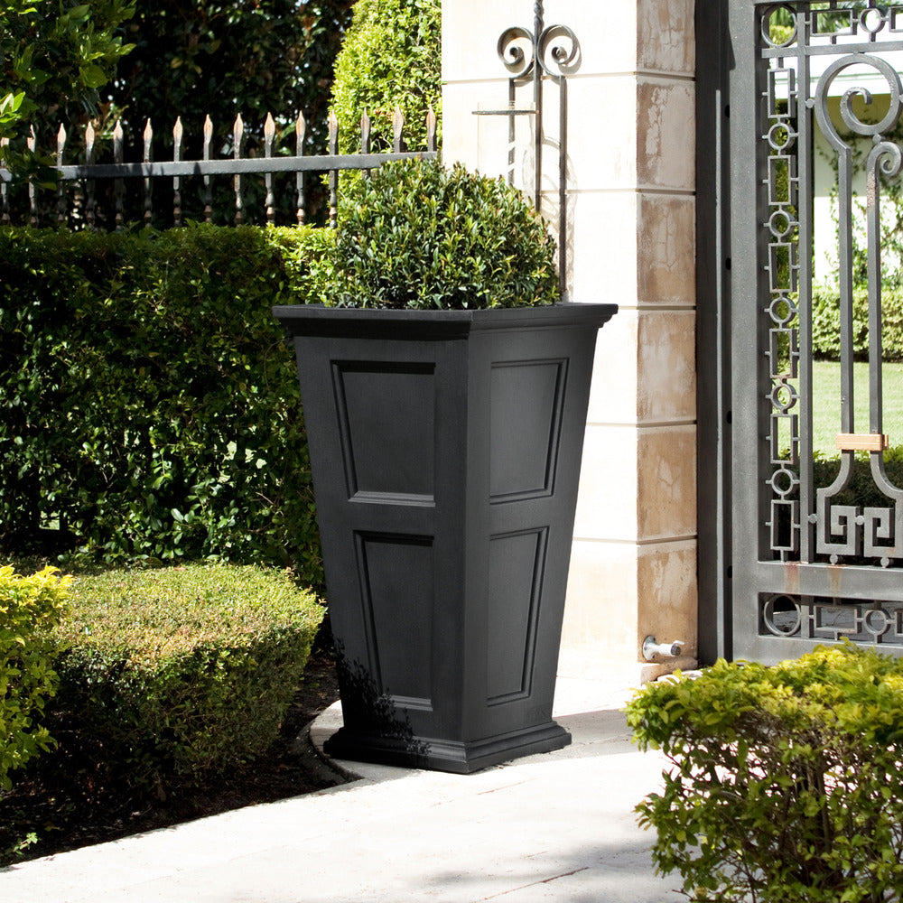 40 inch plant pot Mayne Fairfield 40 in. Tall Planter Black